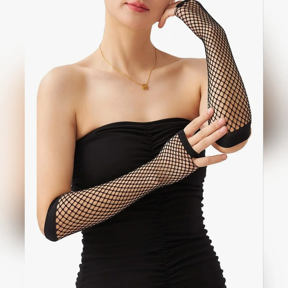 Black‎ Fishnet Arm Warmers